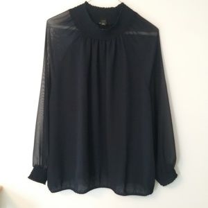 Navy Blue Blouse New With No Tage
